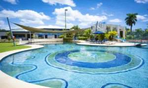 Fiji Gateway Hotel’s large lagoon style pool is a great place to refresh after a long flight.